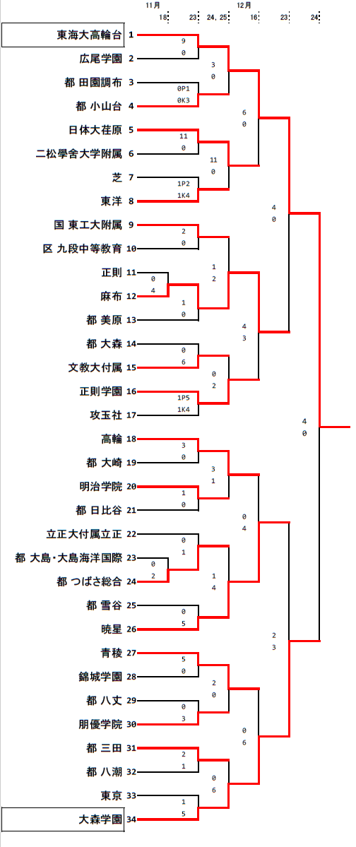 18年度 東京都 第4地区高校サッカー新人大会 準決勝 決勝戦12 23 24結果 優勝は東海大付属高輪台高校 ジュニアサッカーnews