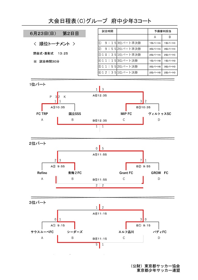 各グループ優勝決定 ハトマークフェアプレーカップ中央大会 19年度ハトマーク フェアプレーカップ第38回 東京都4年生サッカー大会 中央大会 ジュニアサッカーnews