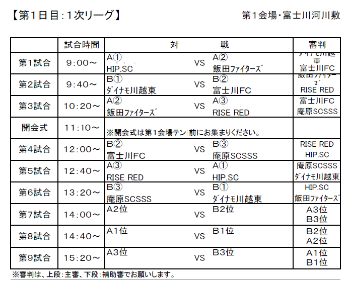 静岡少年サッカー応援団 みんなのnews 組合せ掲載 19年度 第16回ヤマザキフリフォーレスcup争奪サッカー大会 9 7 8開催