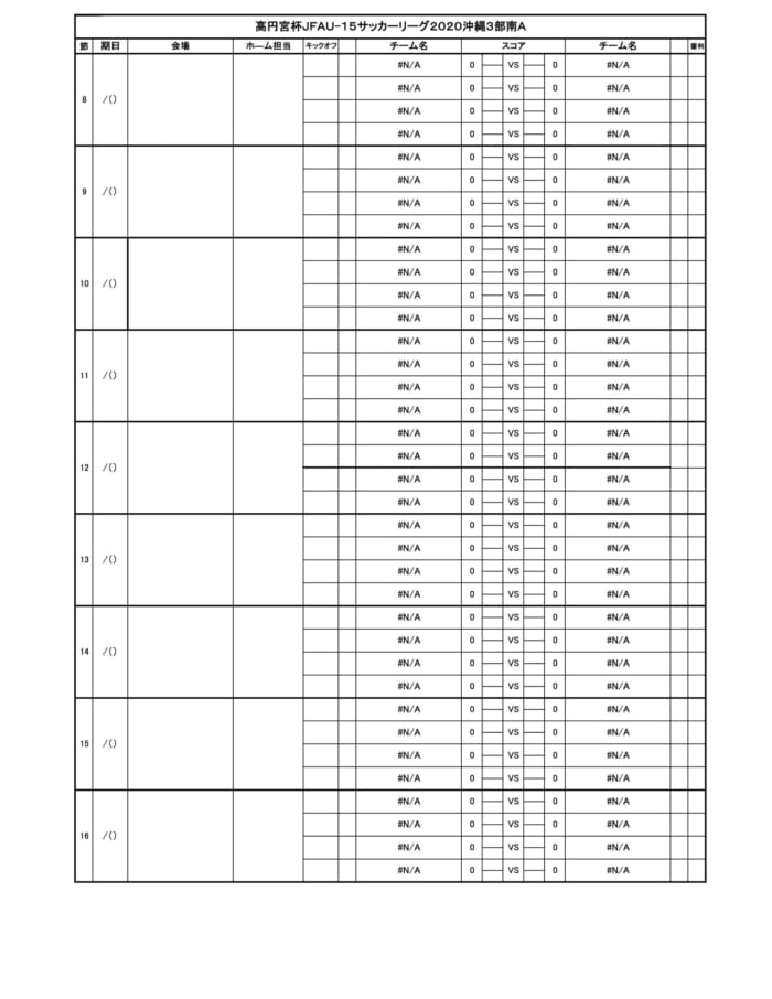 高円宮杯jfa U 15サッカーリーグ沖縄3部南a ジュニアサッカーnews