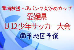 21年度 第45回 南海放送 Jaバンクえひめカップ 愛媛県u 12少年サッカー大会 南予地区予選 代表4チーム決定 ジュニアサッカーnews