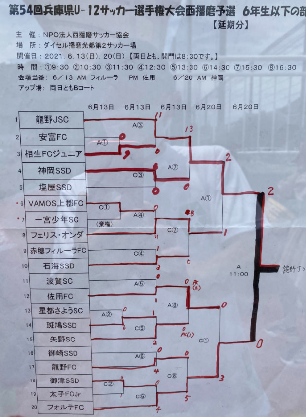 21年度 第54回兵庫県少年サッカー大会6年生大会 西播磨予選 優勝は龍野jsc ジュニアサッカーnews