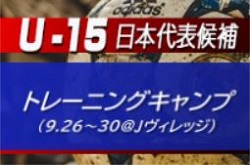 メンバー変更有 中体連 高体連から各1名が招集 U 15日本代表候補 トレーニングキャンプメンバー発表 9 26 30 Jヴィレッジ ジュニアサッカーnews