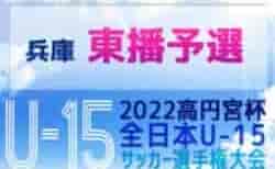 22 関西クラブユースサッカー選手権 U 15 秋季大会 兵庫県予選 10 1 開催 組合せ情報募集 ジュニアサッカーnews