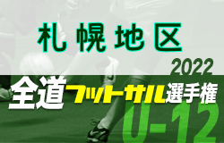 全道フットサル選手権2023 U-12の部 札幌地区予選（北海道）全道大会出場8チーム決定！