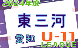 2024年度 東三河U-11リーグ（愛知）後期  1部･2部･3部   リーグ表作成！情報ありがとうございます！次回開催判明日10/6