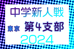 2024年度 東京都中学校サッカー新人大会 第4支部 例年9月開催！日程・組合せ募集中