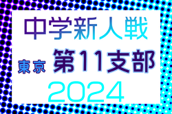 2024年度 東京都中学校サッカー新人大会 第11支部 例年9月開催！日程・組合せ募集中