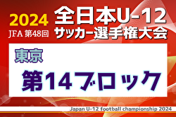 2024年度 JFA 第48回 全日本U-12サッカー選手権大会 東京大会第14ブロック 例年9月開催！日程・組合せ募集中