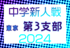 2024年度 東京都中学校サッカー新人大会 第4支部 例年9月開催！日程・組合せ募集中