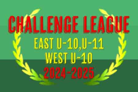 2024-2025シーズン Challenge League （チャレンジリーグ）U-11･U-10　EAST U-10 6/8まで、WEST U-10 6/15結果速報！結果入力ありがとうございます！！