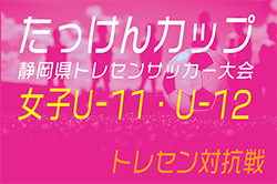2024年度 たっけんカップ第18回静岡県トレセンサッカー大会（女子U-12･U-11）10/5,6開催･要項掲載！組合せ・メンバー情報お待ちしています！