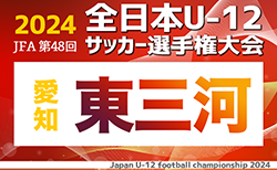 速報！2024年度 第48回 JFA全日本U-12サッカー選手権 愛知 東三河代表決定戦   県大会出場7チーム決定！情報提供ありがとうございます！