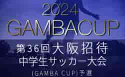 2024年度 第36回大阪中学生サッカー大会（GAMBA CUP）大阪府予選 中体連･その他登録の部 10/19開幕！ブロック組合せ掲載