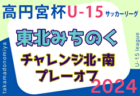 2024年度 東北みちのくリーグ U-13 北・南プレーオフ 大会要項＆やぐら表掲載！11/2開催！組合せ募集中