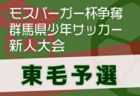 2024年度 モスバーガー杯争奪 第33回群馬県少年サッカー新人大会 中毛予選 例年12月開催！日程・組合せ募集中