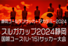 【トレセン】2024年度GSAスルガカップ 静岡国際ユースU-15サッカー選手権　TeamFFF（静岡県代表U-15）のメンバー掲載！