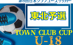 第8回 日本クラブユースサッカー（U-18）Town Club Cup 2024 東北予選  11/10結果募集！