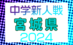 2024年度第41回宮城県中学校新人サッカー大会  大会要項掲載！11/9.10開催  組合せ抽選会は10/31