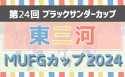 2024年度 ブラックサンダーカップ 兼 卒業記念 MUFGカップ愛知 東三河代表決定戦  1,2回戦  12/1結果掲載！情報頂きました。次回12/14