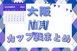 優勝は長野FC！11/16.17 南河内連盟秋季大会 4年生の部 結果掲載☆☆大阪府2024年11月のカップ戦情報・随時更新中