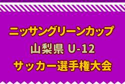 2024年度第41回ニッサングリーンカップ山梨県U-12サッカー選手権大会 例年2月開催！日程・組合せ募集中