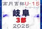 2025年度 高円宮杯 JFAU-15 サッカーリーグ2025岐阜 1･2部 例年2月開幕！組合せ･日程募集！