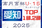 2025年度 高円宮杯 JFA U-15リーグ愛知  TOP･1部･2部   3/8,9結果更新！入力ありがとうございます！次回3/15,16