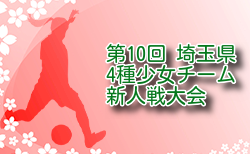 2024年度 第10回埼玉県4種少女チーム新人戦大会 組合せ掲載！2/8.9開催！情報ありがとうございます