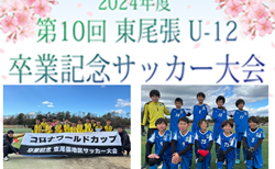 【優勝写真掲載】2024年度 第10回 東尾張 U-12卒業記念大会/コロナワールドカップ（愛知）αブロックはGloubs､βブロックはアクア尾東が優勝！