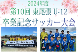 【優勝写真掲載】2024年度 第10回 東尾張 U-12卒業記念大会/コロナワールドカップ（愛知）αブロックはGloubs､βブロックはアクア尾東が優勝！