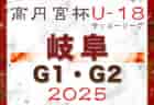 2025年度 高円宮杯 岐阜県ユースリーグ（Gリーグ）1･2部　組合せ･日程掲載！3/15開幕！