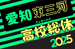 2025年度 第79回 愛知県高校総体サッカー競技 インターハイ 東三河予選  例年4月開催  組み合わせ募集！